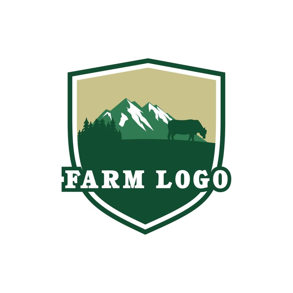 logotipo de la granja, vector del logotipo del rancho