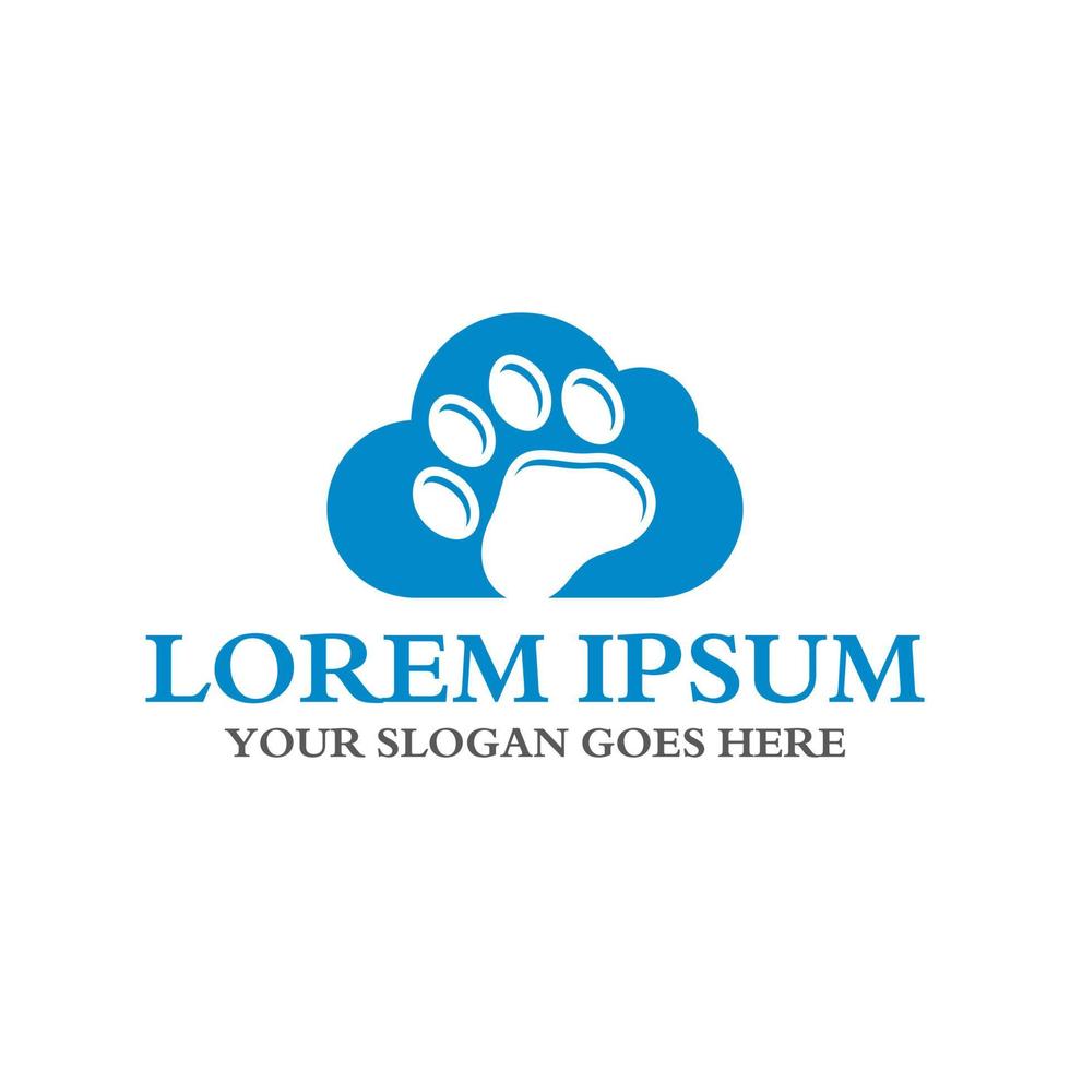 cloud pet logo , veterinary logo vector