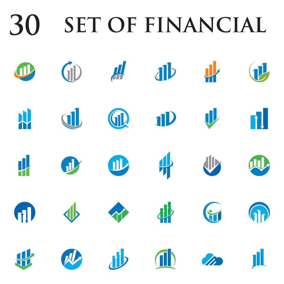 set of chart vector , set of finance logo