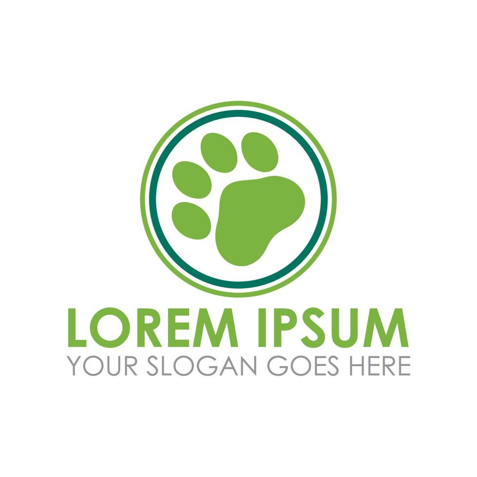 animal footprint vector , veterinary logo
