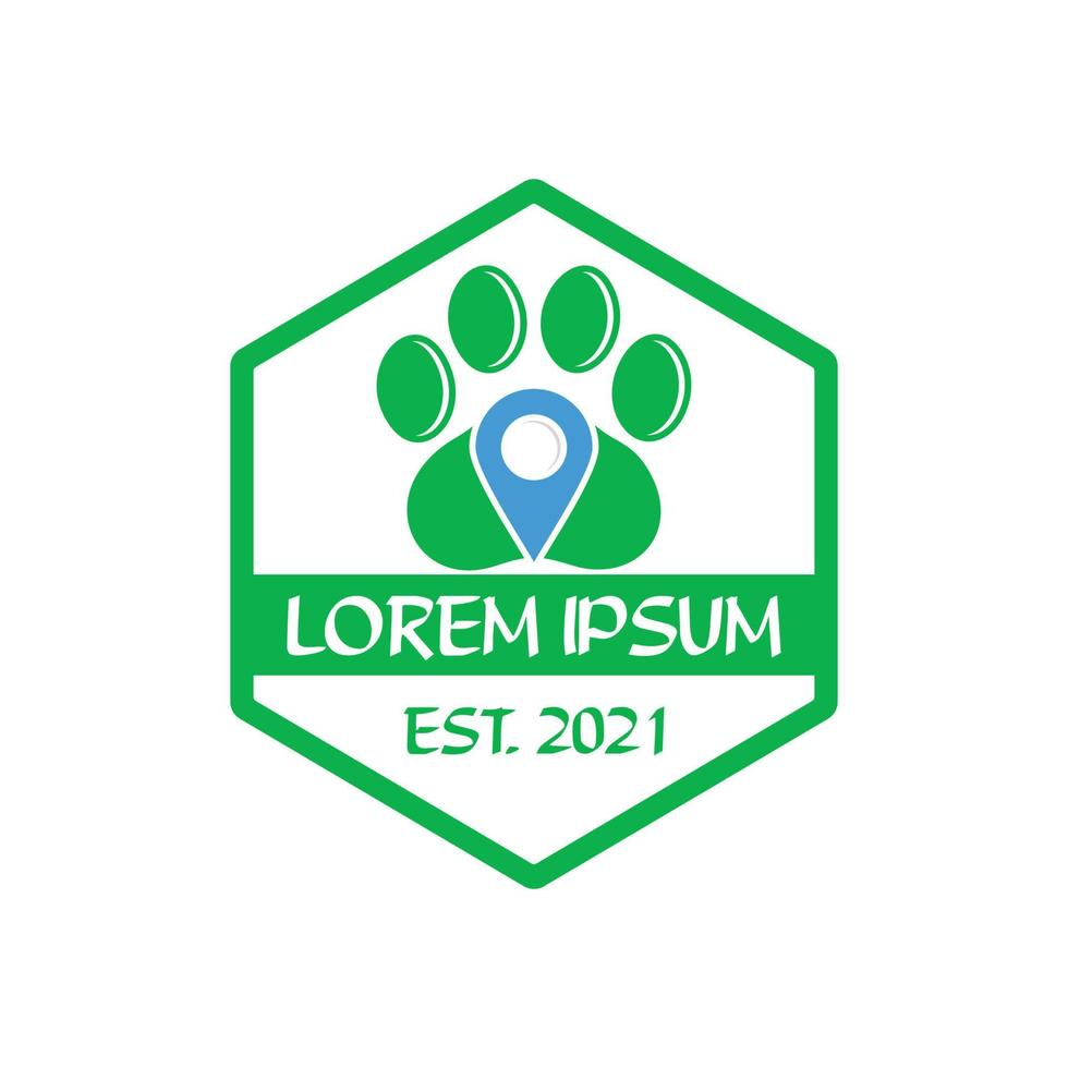 logotipo de cuidado de mascotas, logotipo veterinario vector