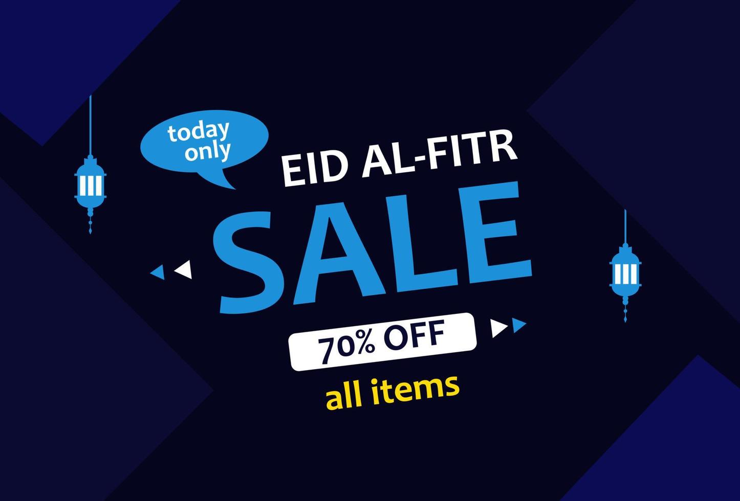 Eid Mubarak Sale Design for business. Discount Banner Promotion Template vector