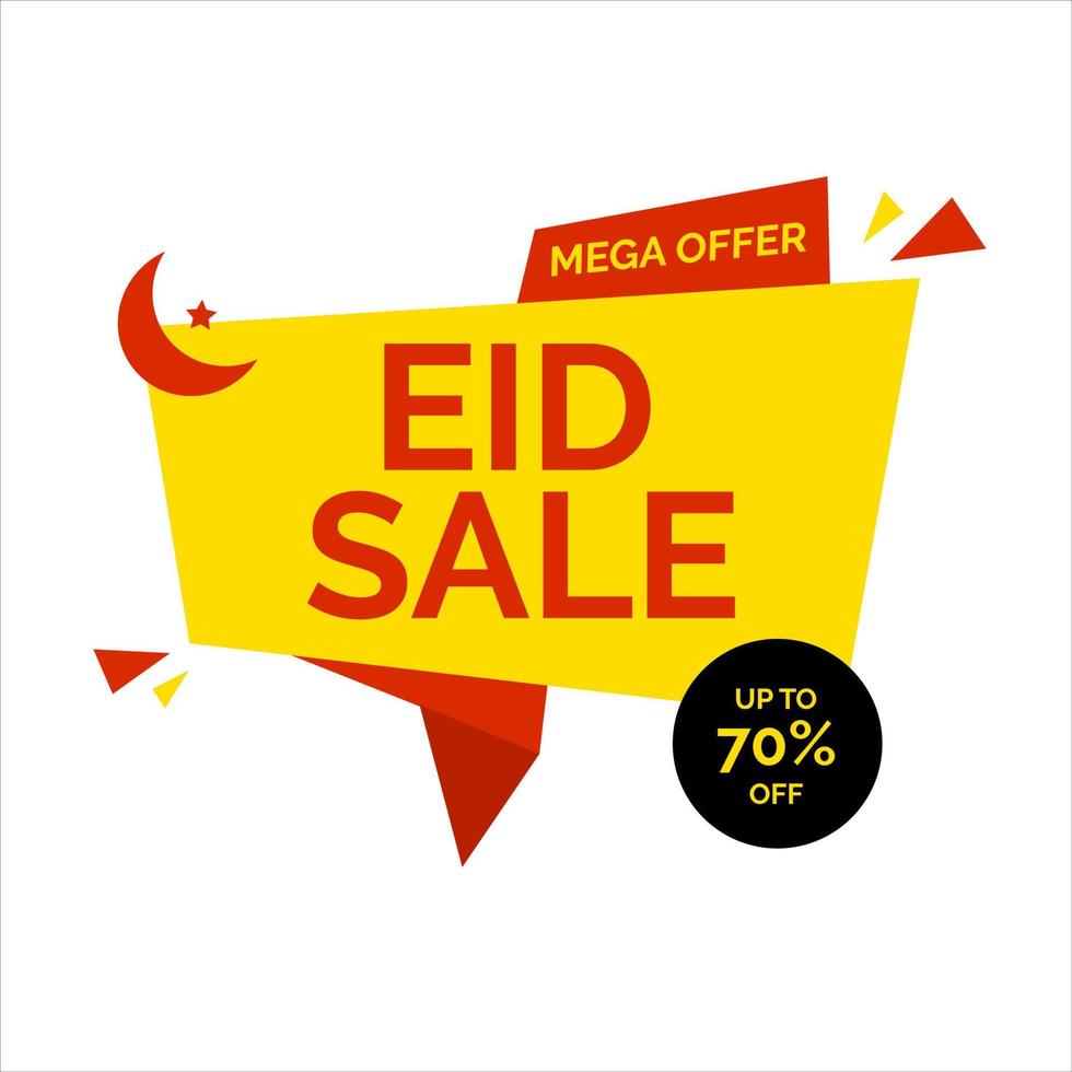 Eid Mubarak Sale Design for business. Discount Banner Promotion Template vector