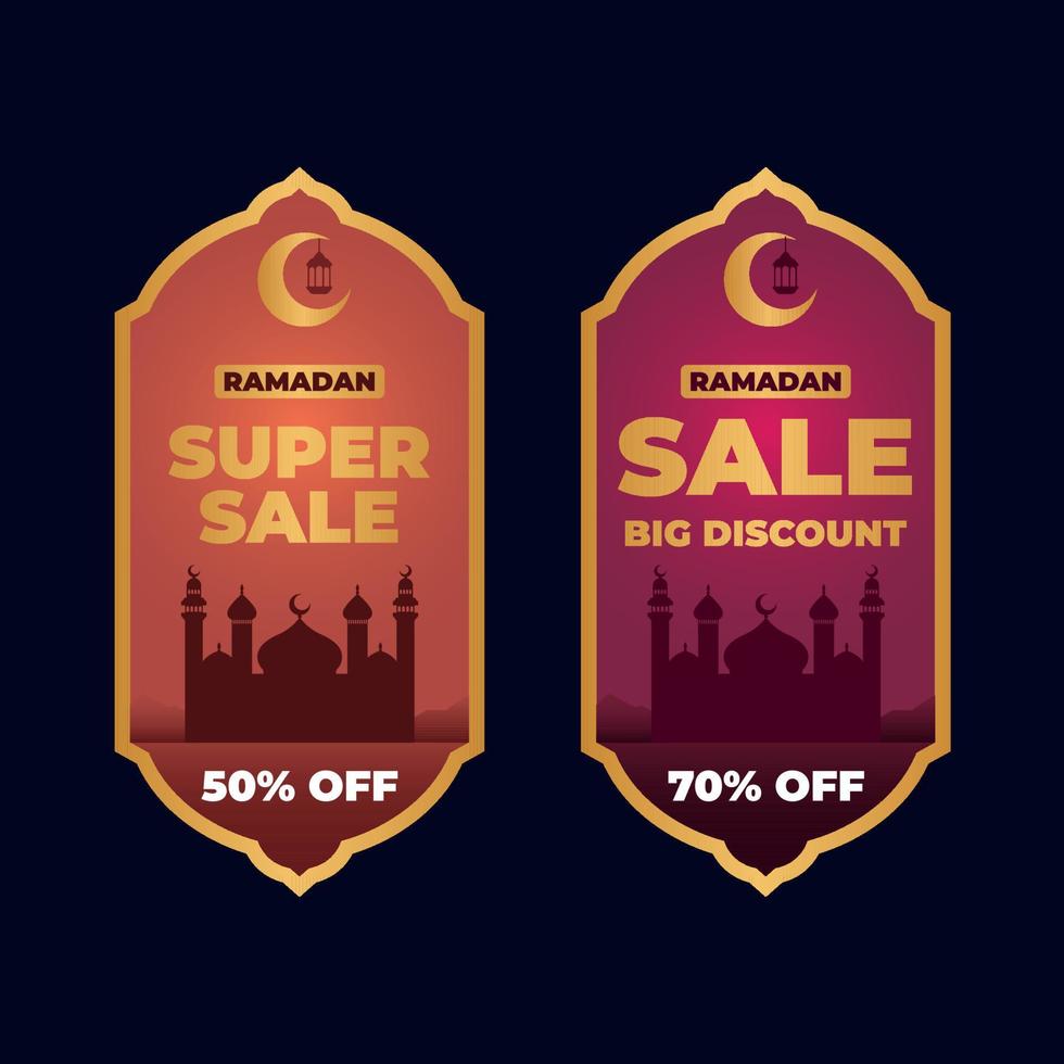 vector de diseño de venta de ramadan kareem. adecuado para tarjetas de felicitación, afiches y pancartas