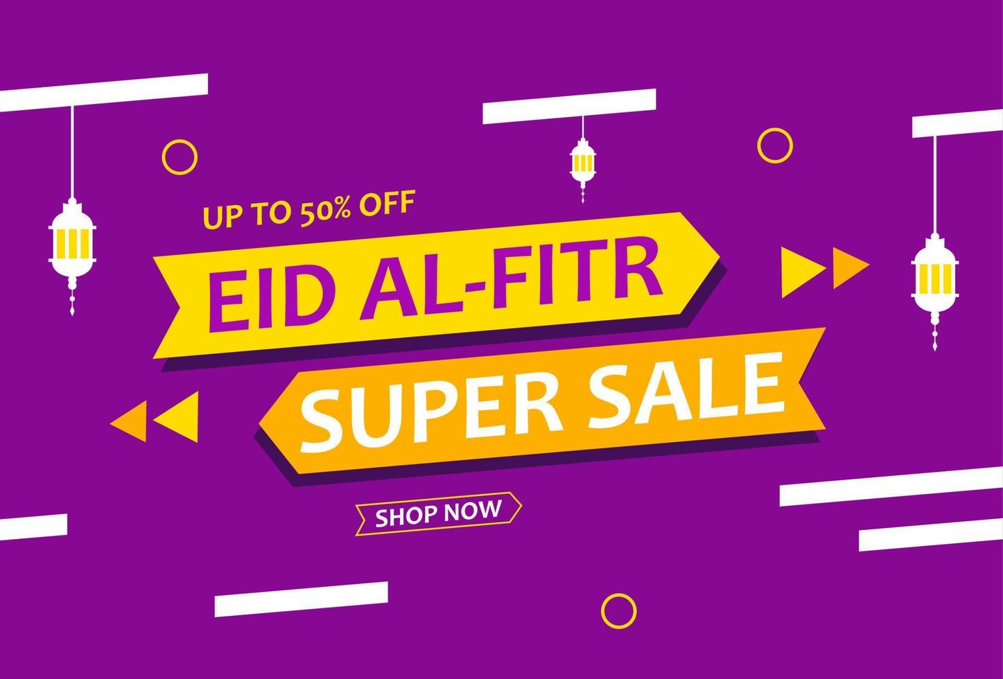 Eid Mubarak Sale Design for business. Discount Banner Promotion Template vector