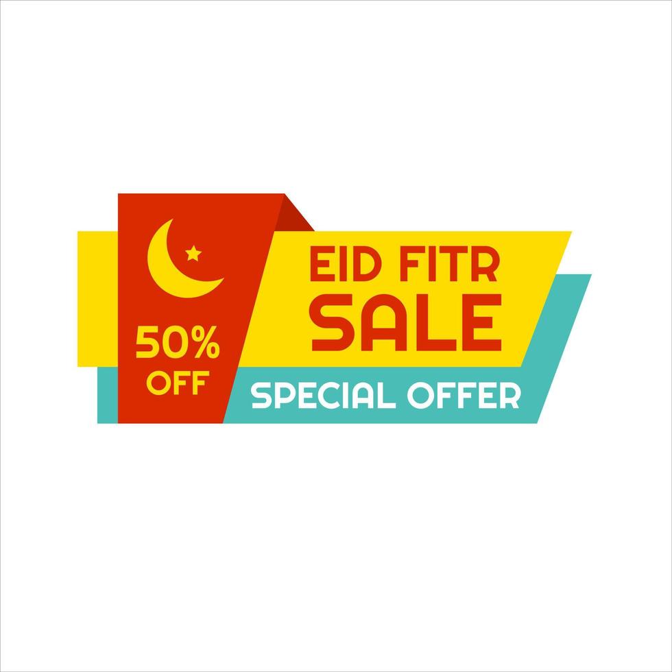 Eid Mubarak Sale Design for business. Discount Banner Promotion Template vector