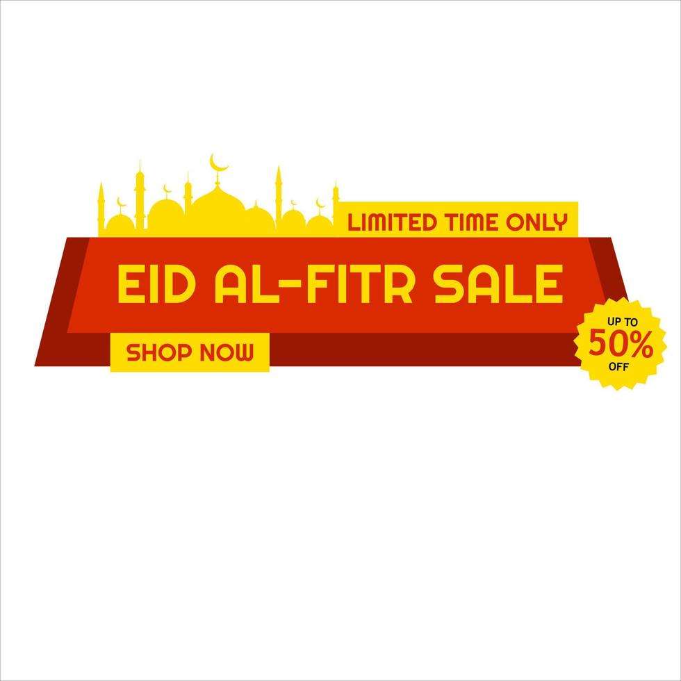 Eid Mubarak Sale Design for business. Discount Banner Promotion Template vector
