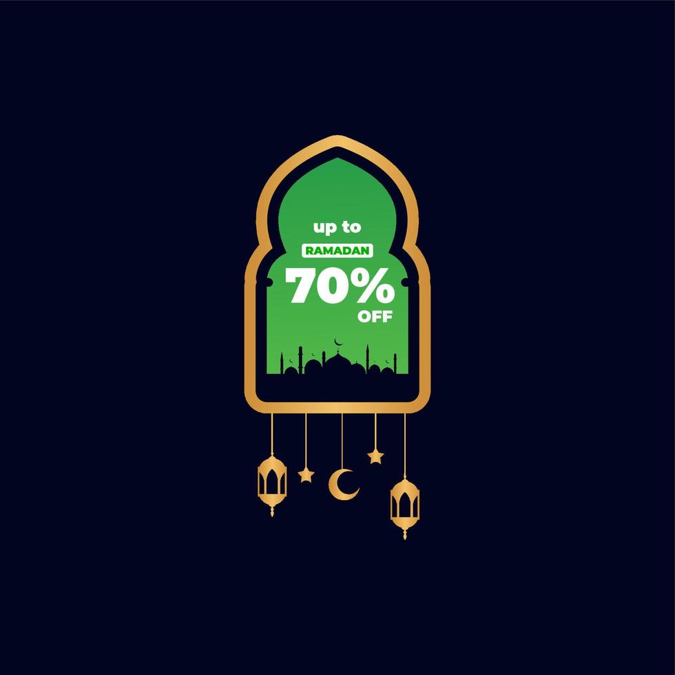 Ramadan Kareem Sale Design Vector. Suitable for Greeting Card, Poster and Banner vector