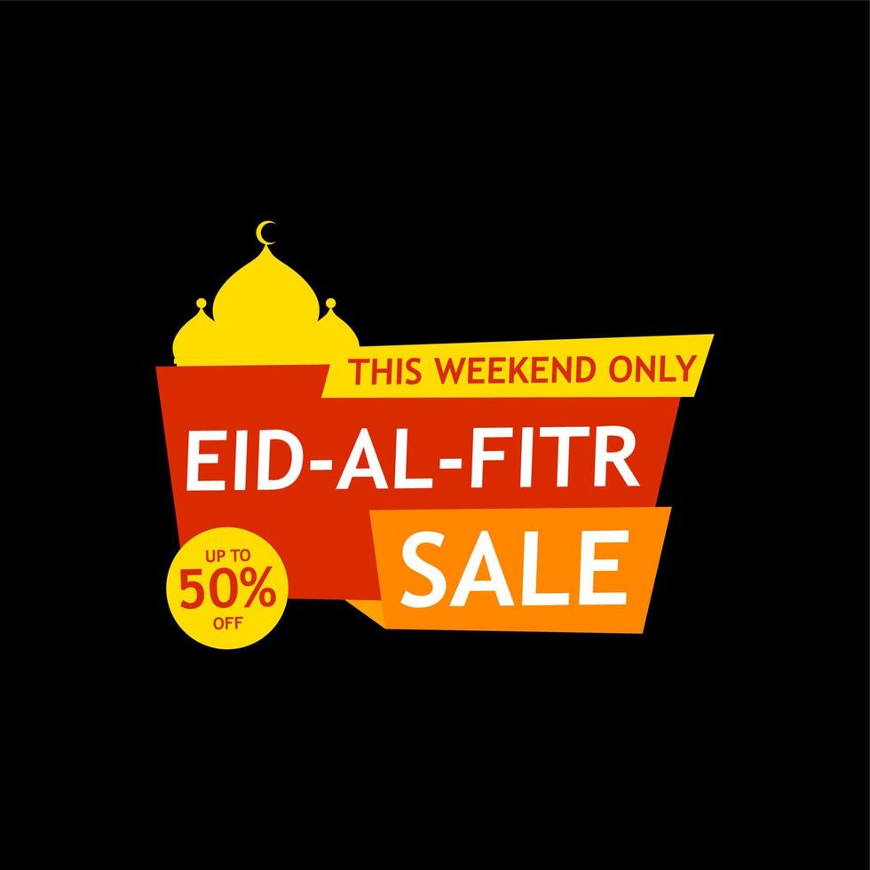 Eid Mubarak Sale Design for business. Discount Banner Promotion Template vector