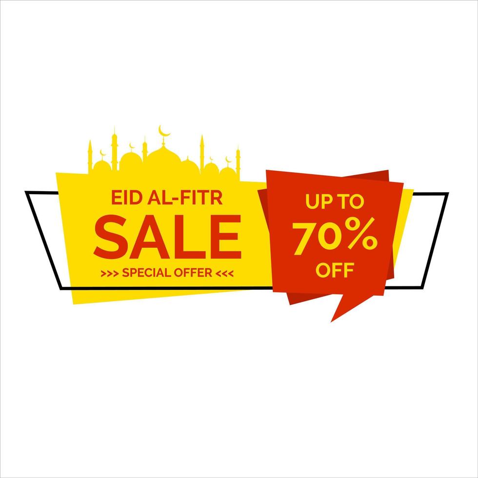 Eid Mubarak Sale Design for business. Discount Banner Promotion Template vector