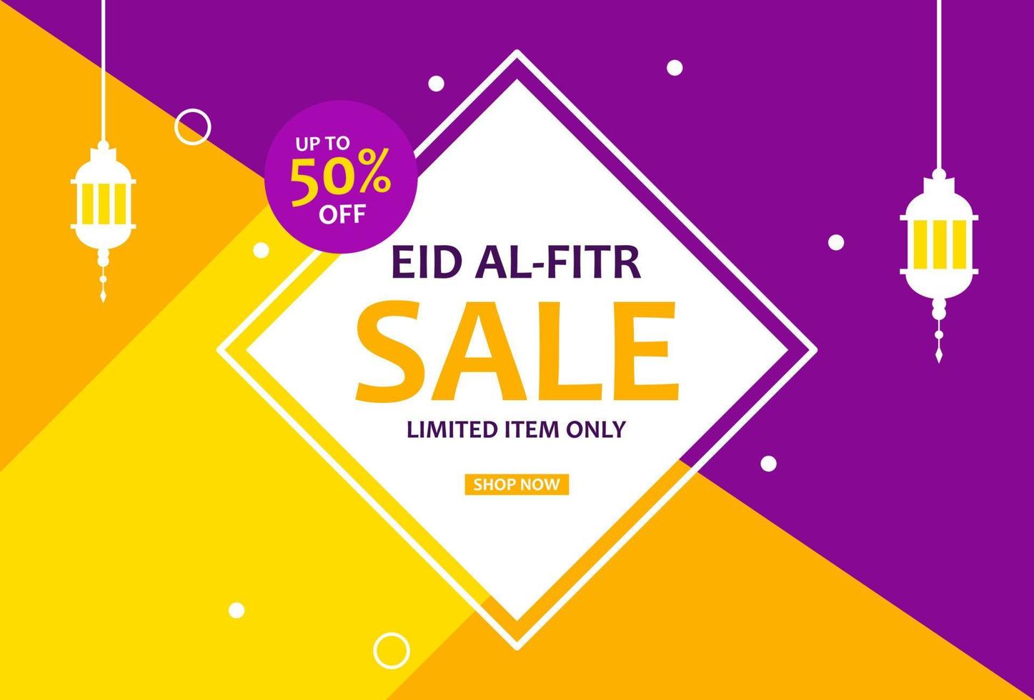 Eid Mubarak Sale Design for business. Discount Banner Promotion Template vector