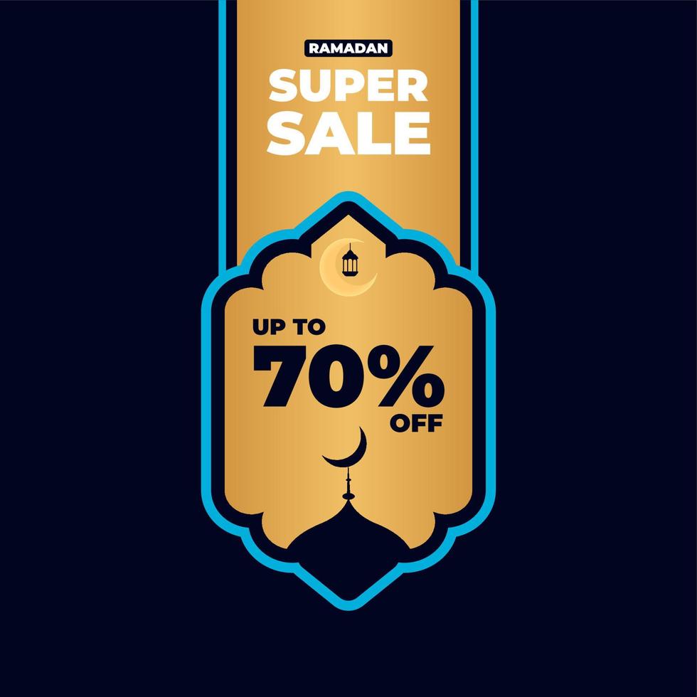 Ramadan Kareem Sale Design Vector. Suitable for Greeting Card, Poster and Banner vector