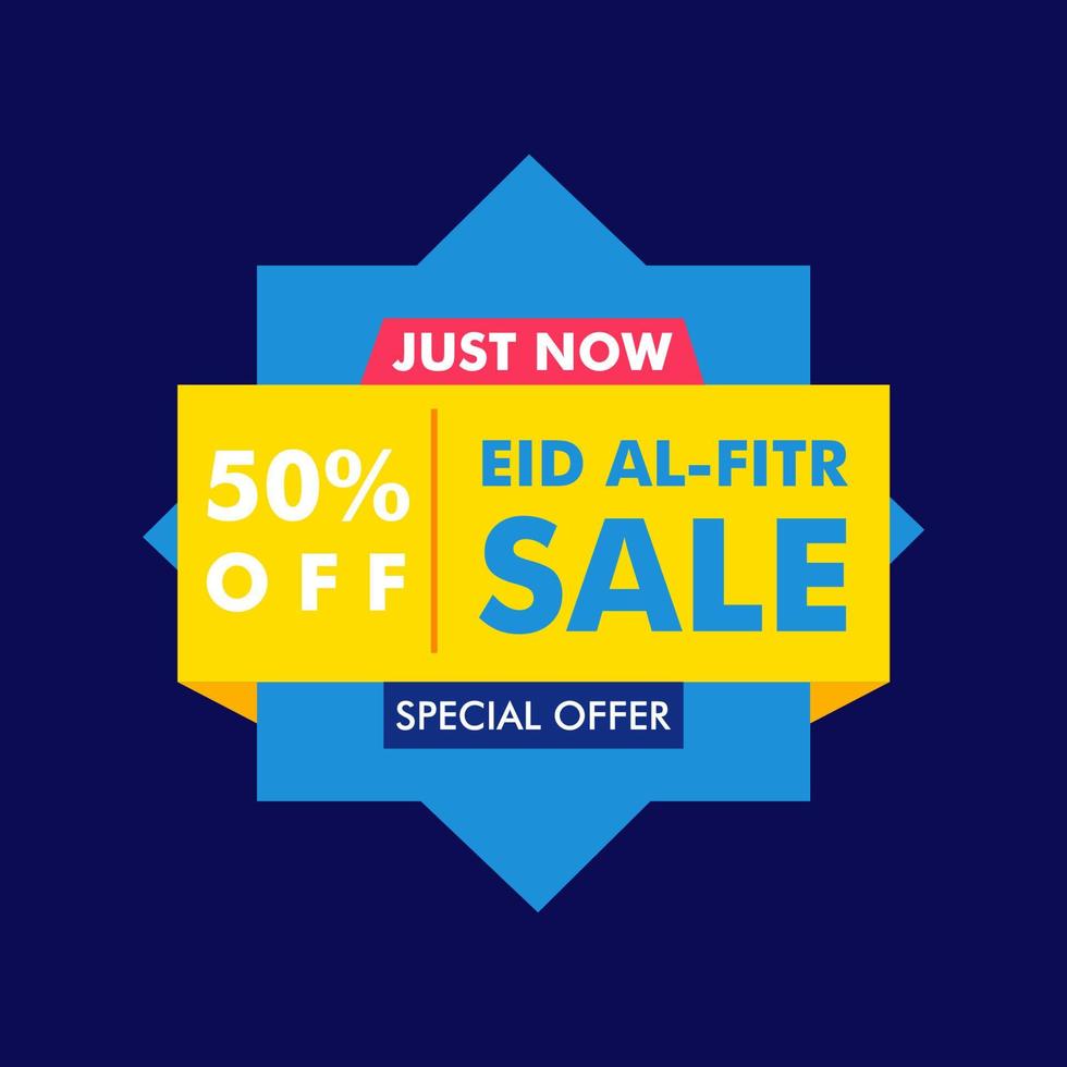 Modern Eid Al-fitr sale banner design. vector illustration