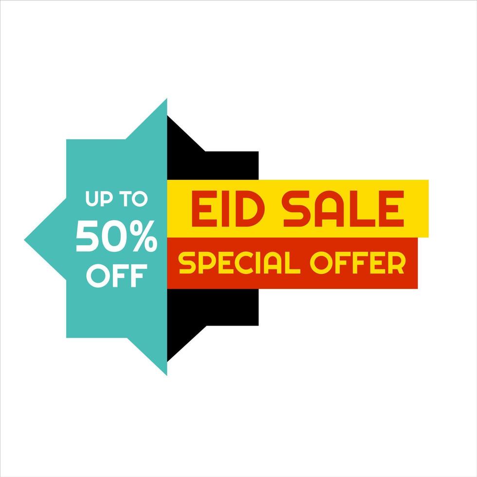 Eid Mubarak Sale Design for business. Discount Banner Promotion Template vector