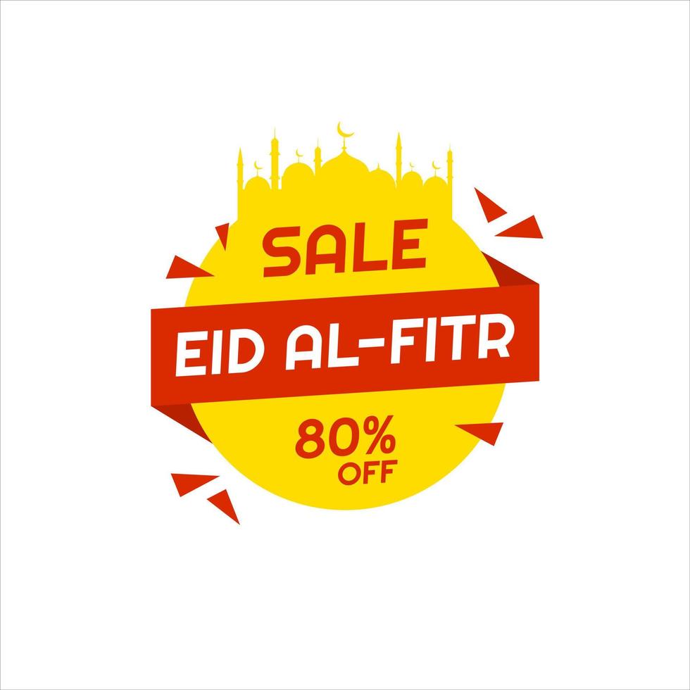 Eid Mubarak Sale Design for business. Discount Banner Promotion Template vector