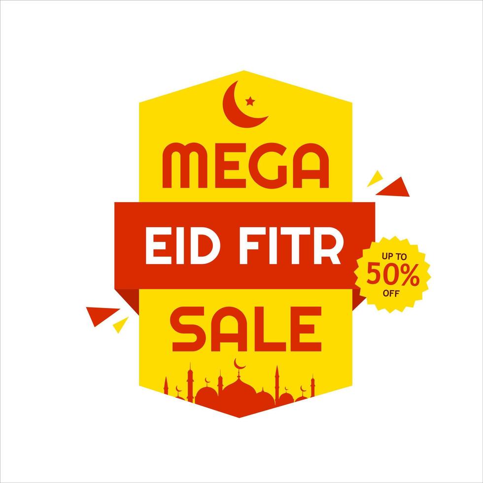 Eid Mubarak Sale Design for business. Discount Banner Promotion Template vector