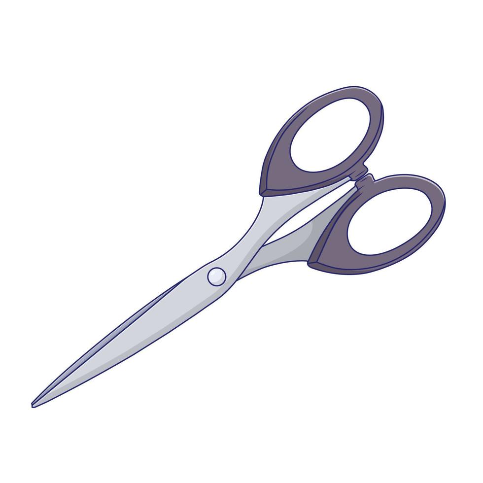 Scissors Flat Vector Illustration Icon On White Background for web, landing page, sticker, banner