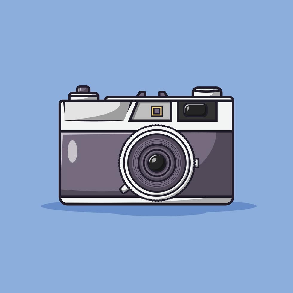 camera vector icon, cartoon illustration on blue background for web,  landing page, sticker, banner, flyer, wallpaper 5284499 Vector Art at  Vecteezy
