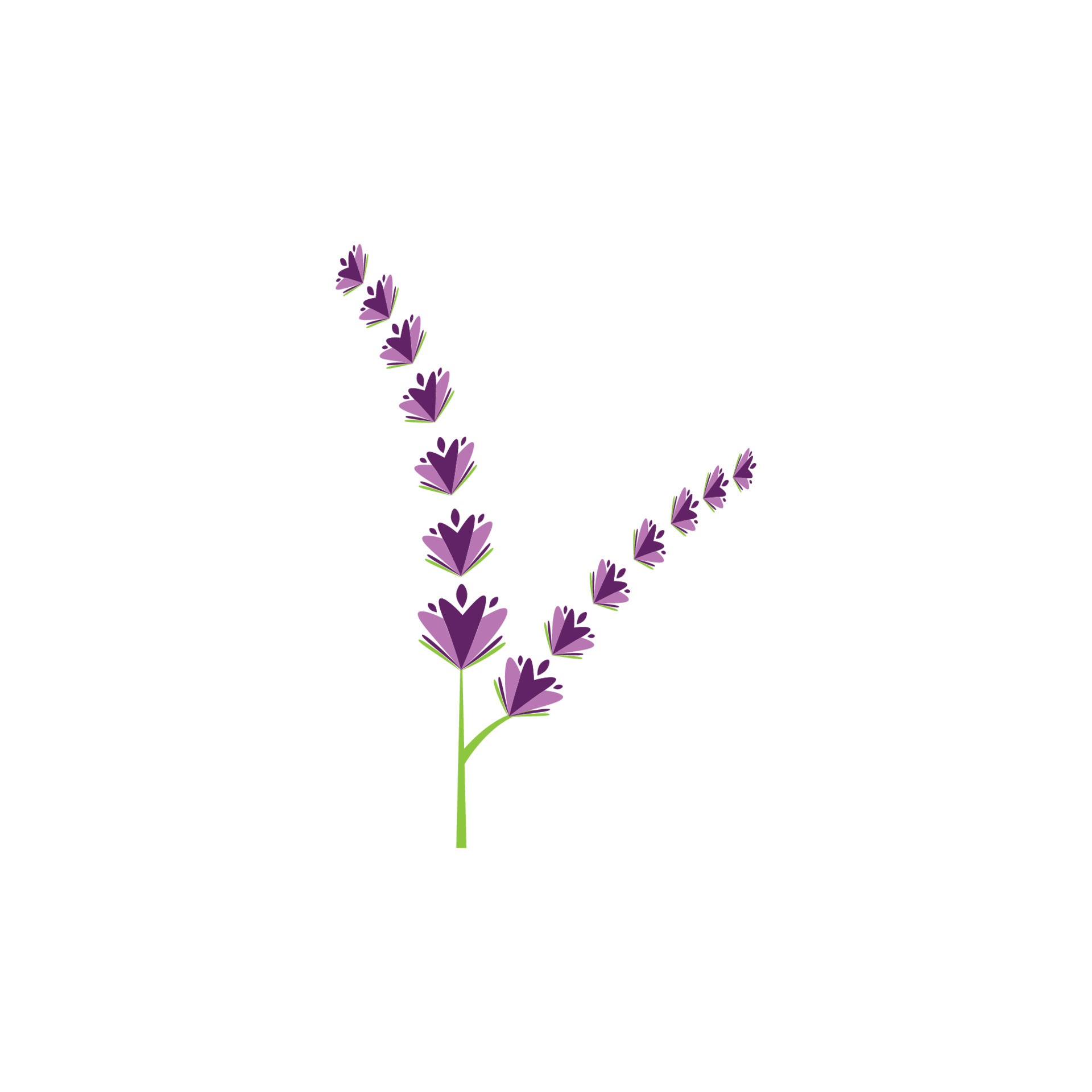 Fresh Lavender flower logo vector flat design 5284509 Vector Art at ...