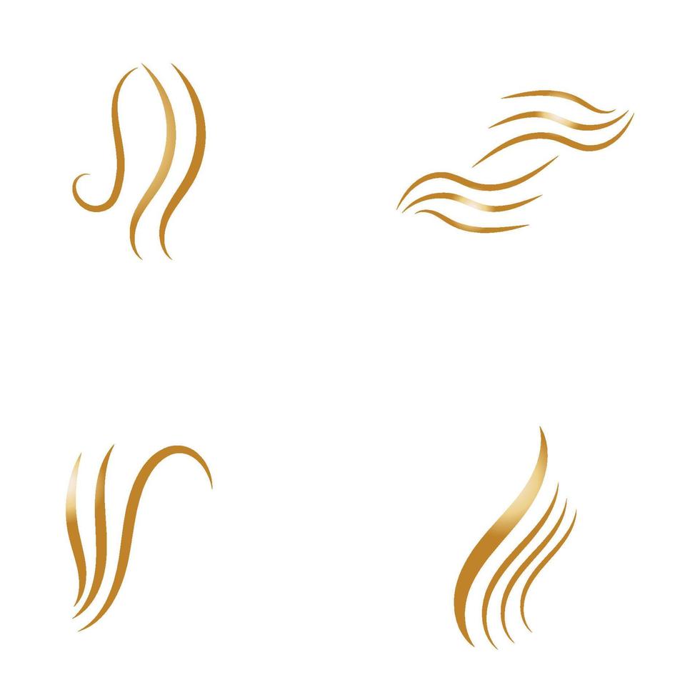 diseño de ilustración de vector de logotipo de mujer de onda de cabello