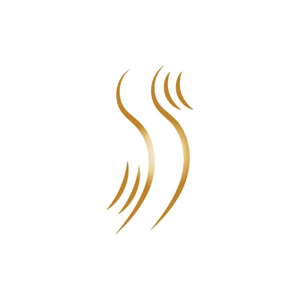 diseño de ilustración de vector de logotipo de mujer de onda de cabello