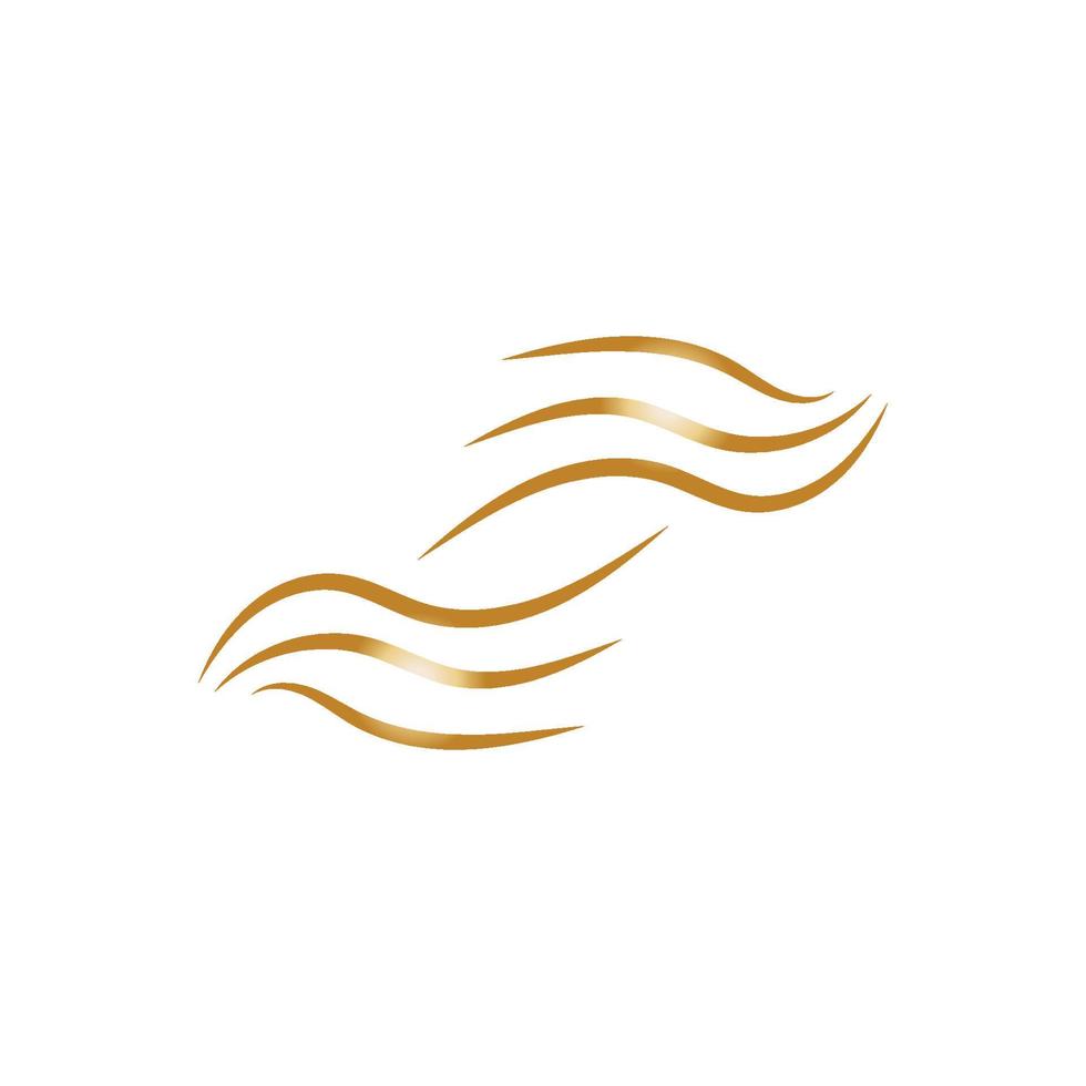 hair wave woman logo vector illustration design