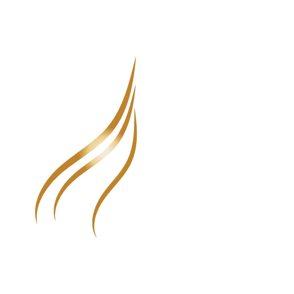 diseño de ilustración de vector de logotipo de mujer de onda de cabello