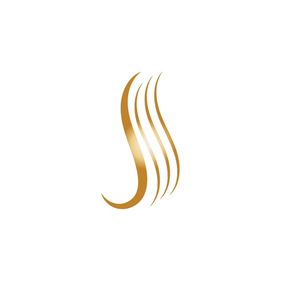 diseño de ilustración de vector de logotipo de mujer de onda de cabello