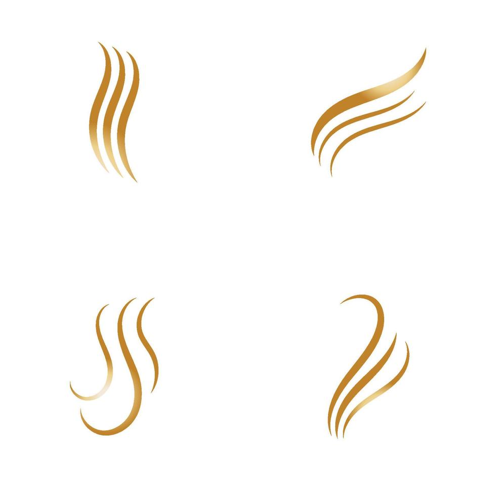 hair wave woman logo vector illustration design