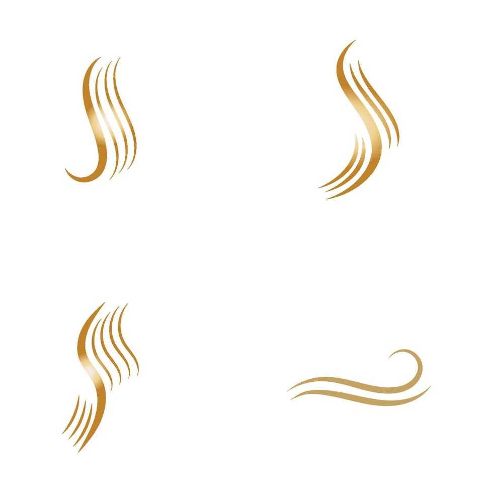 hair wave woman logo vector illustration design