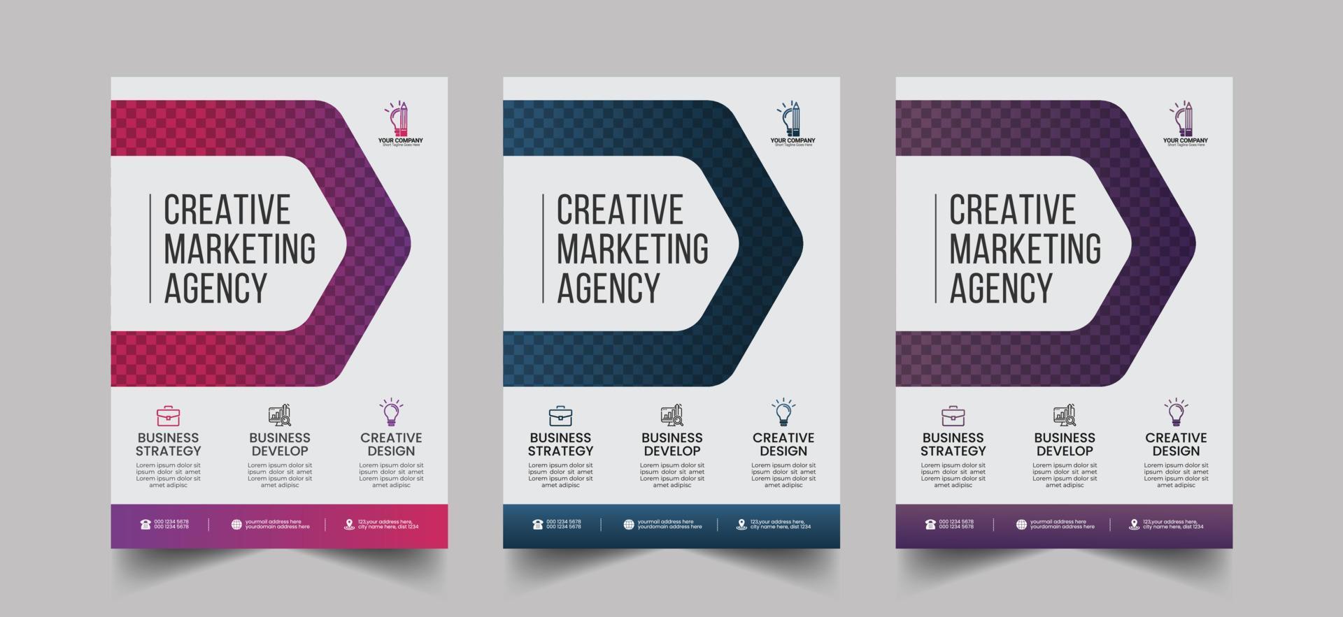 Corporate flyer template with geometric shape, promotional flyer design, A4 flyer template, Business flyer template vector