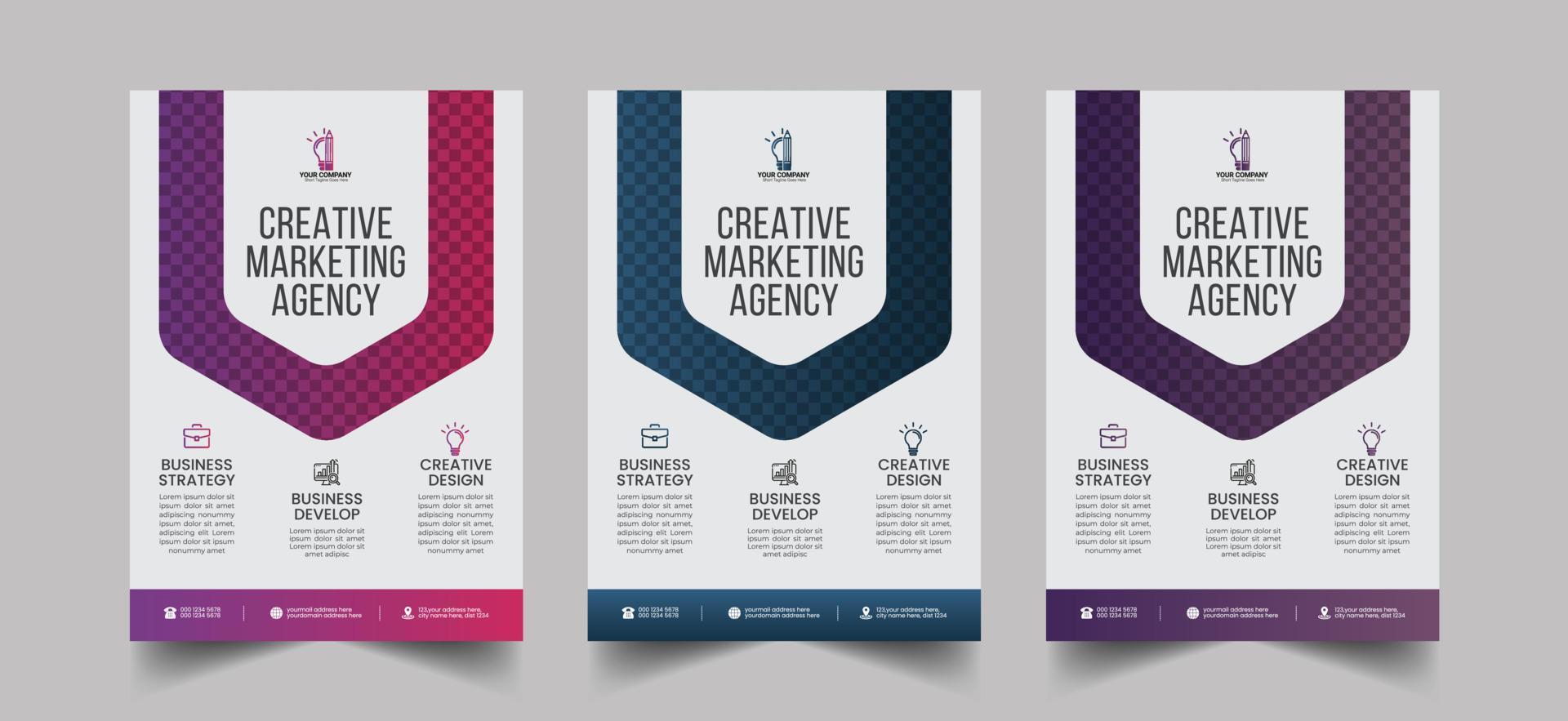Corporate flyer template with geometric shape, promotional flyer design, A4 flyer template, Business flyer template vector