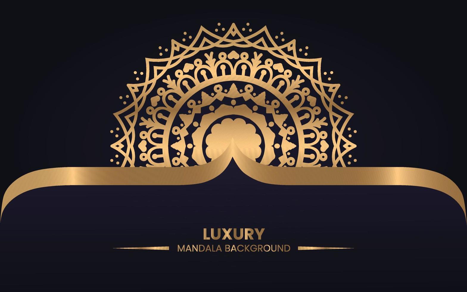 luxury decorative and ornamental mandala design background in gold color vector