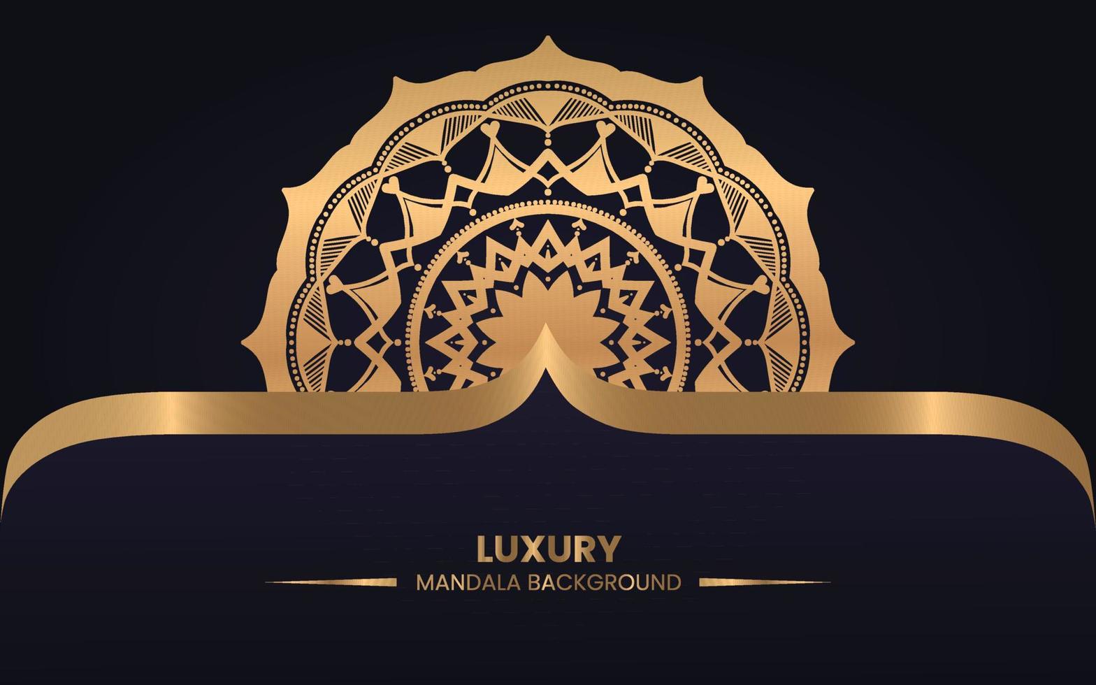 luxury decorative and ornamental mandala design background in gold color vector