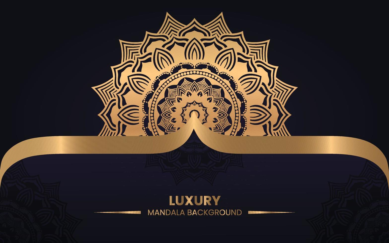 luxury decorative and ornamental mandala design background in gold color vector