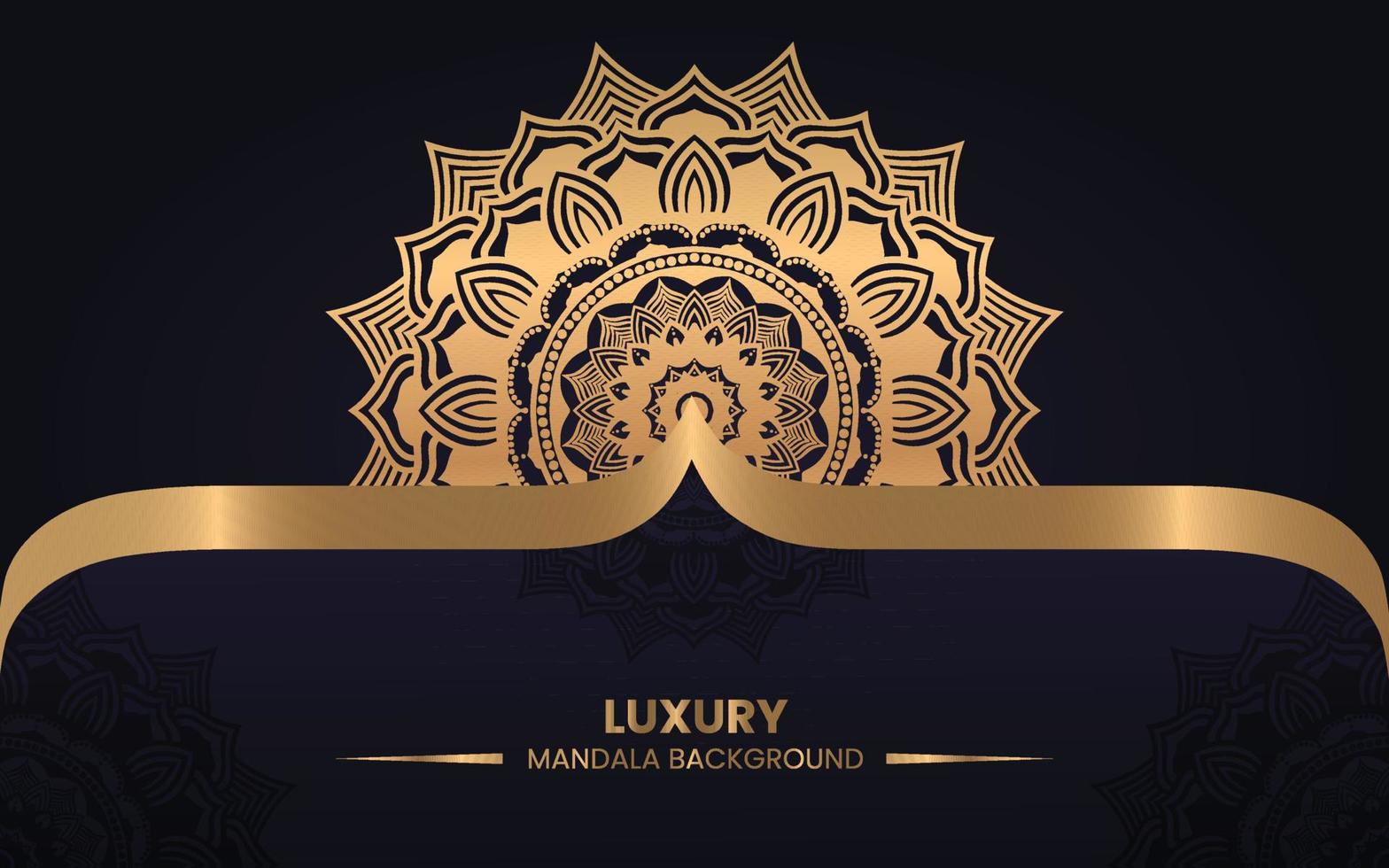 fondo de diseño de mandala decorativo y ornamental de lujo en color dorado vector