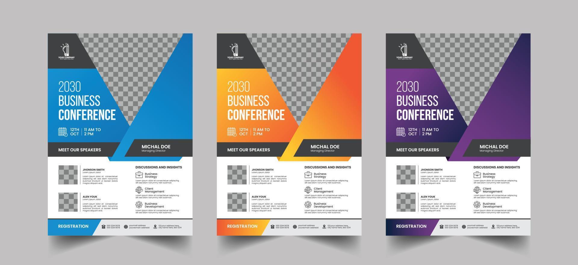 Corporate flyer template with geometric shape, promotional flyer design, A4 flyer template, Business flyer template vector