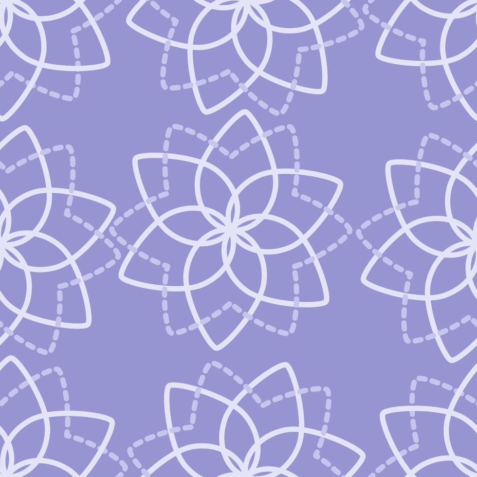 Lines seamless pattern of flowers side by side vector
