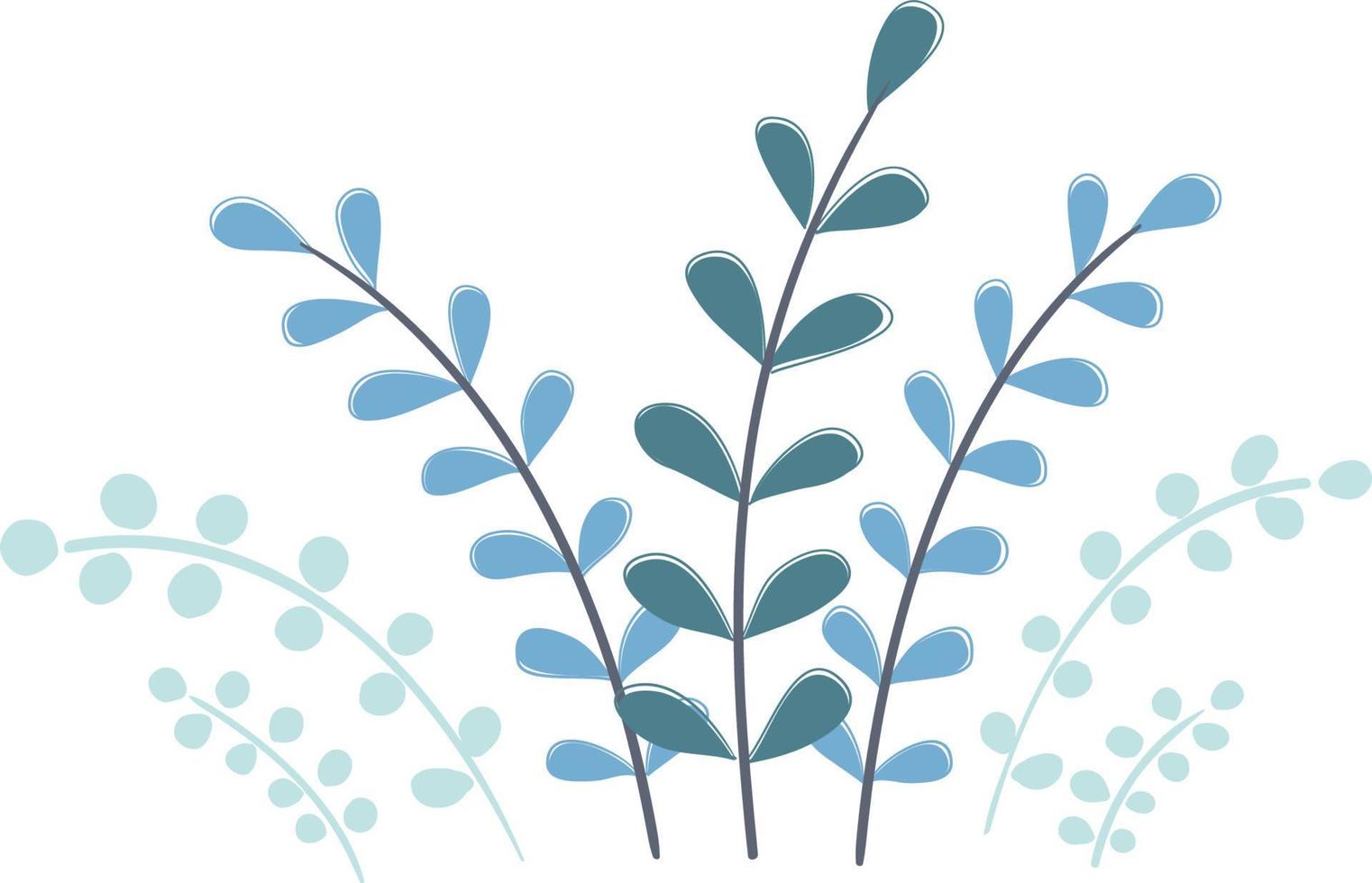long strips of leaves form a fan pattern vector