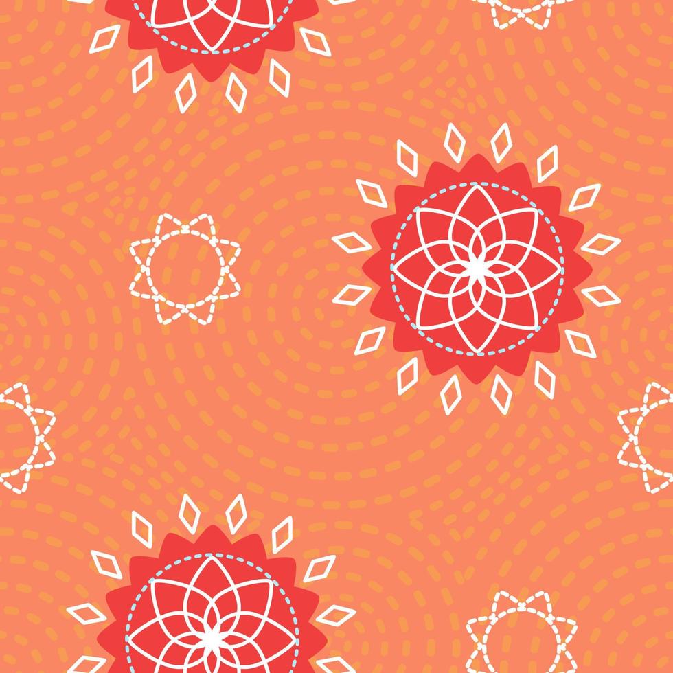 Sun abstract illustration seamless pattern vector
