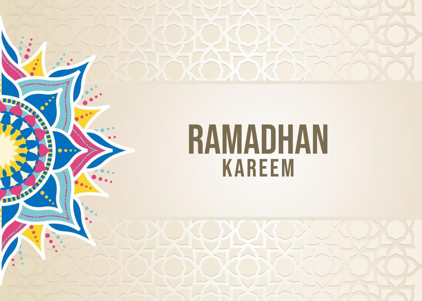 Ramadhan kareem islamic background vector