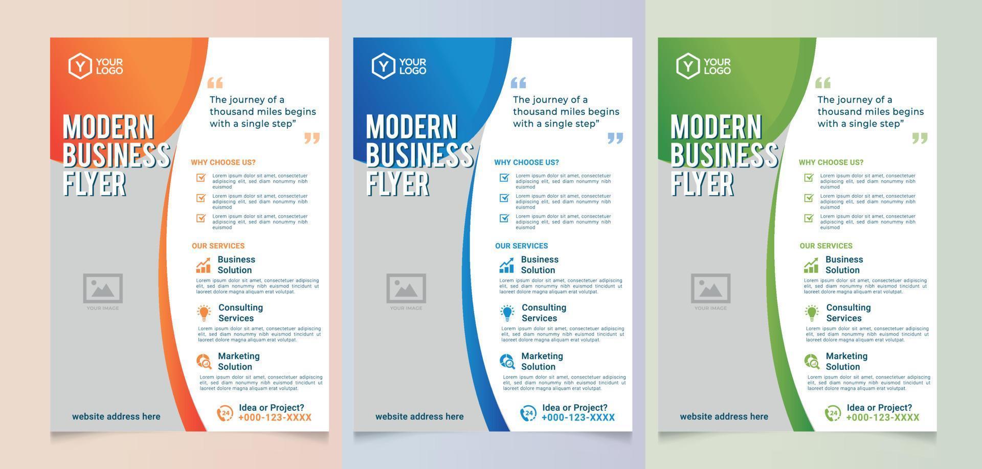 Company Modern Flyer Corporate Business Brochure Vertical Poster Template vector