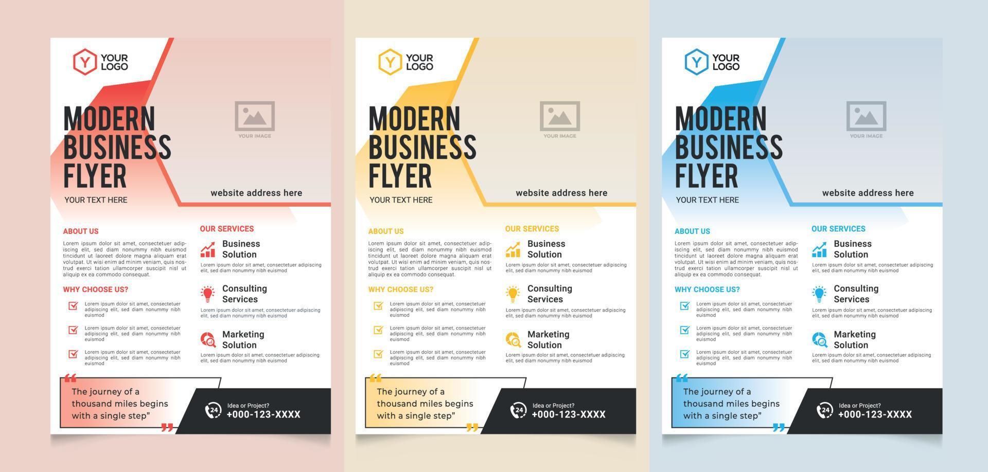 Company Flyer Minimal Business Poster Corporate Brochure vector