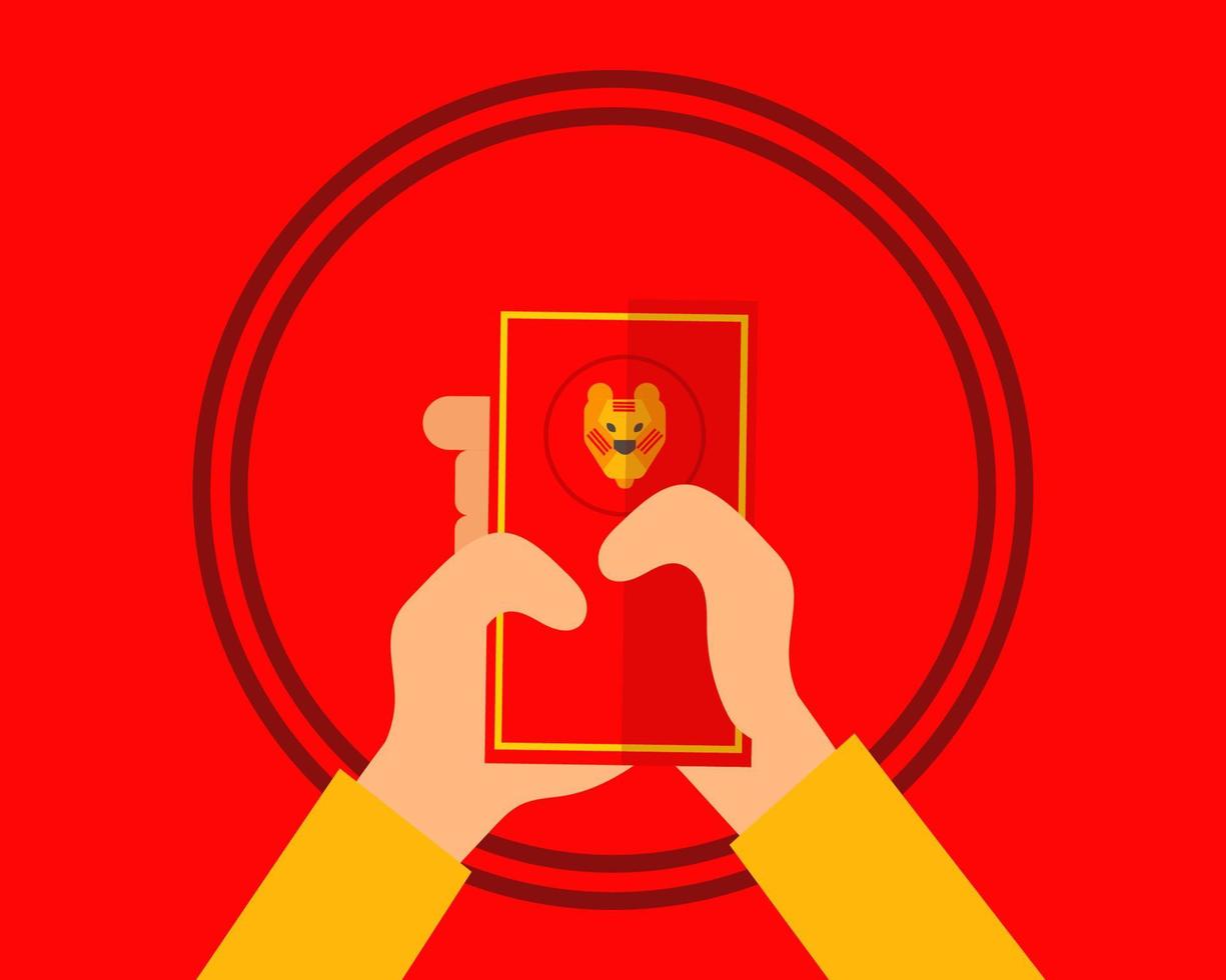 Happy Chinese new year of tiger concept vector