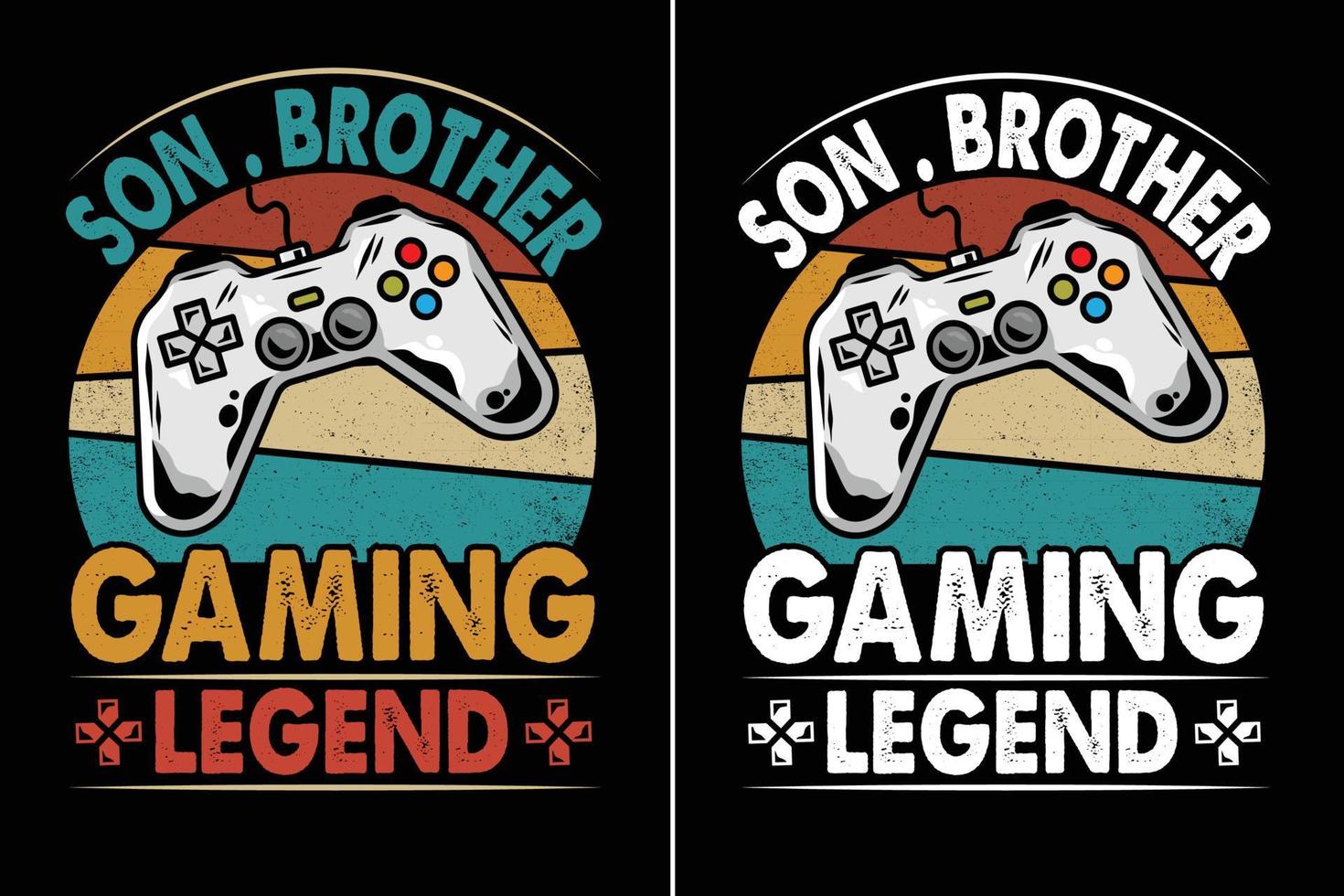Son Brother Gaming Legend Game Lover T Shirt Design vector