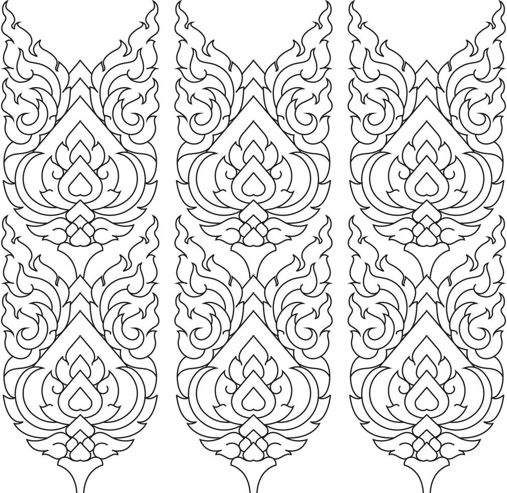 Thai arts oriental designs vector