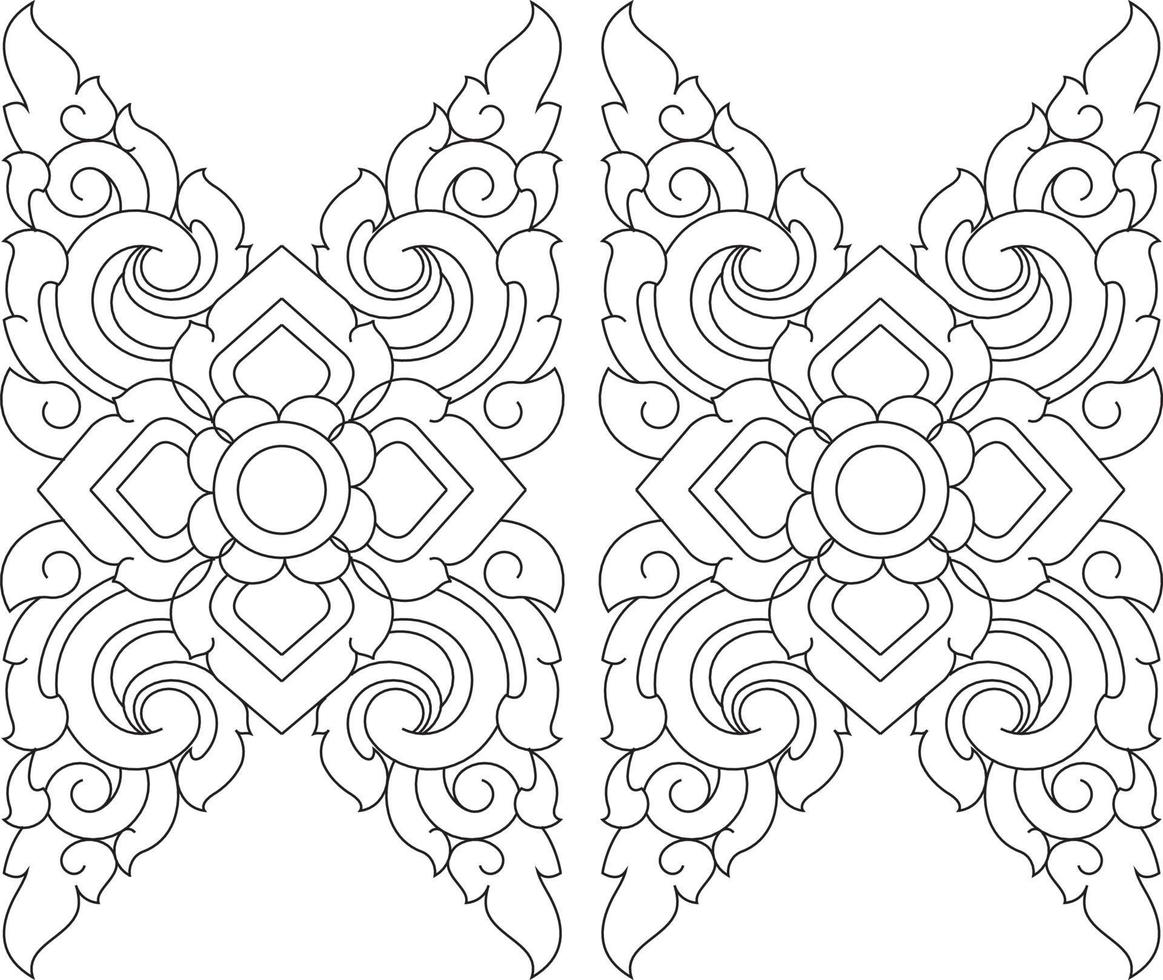 Thai arts oriental designs vector