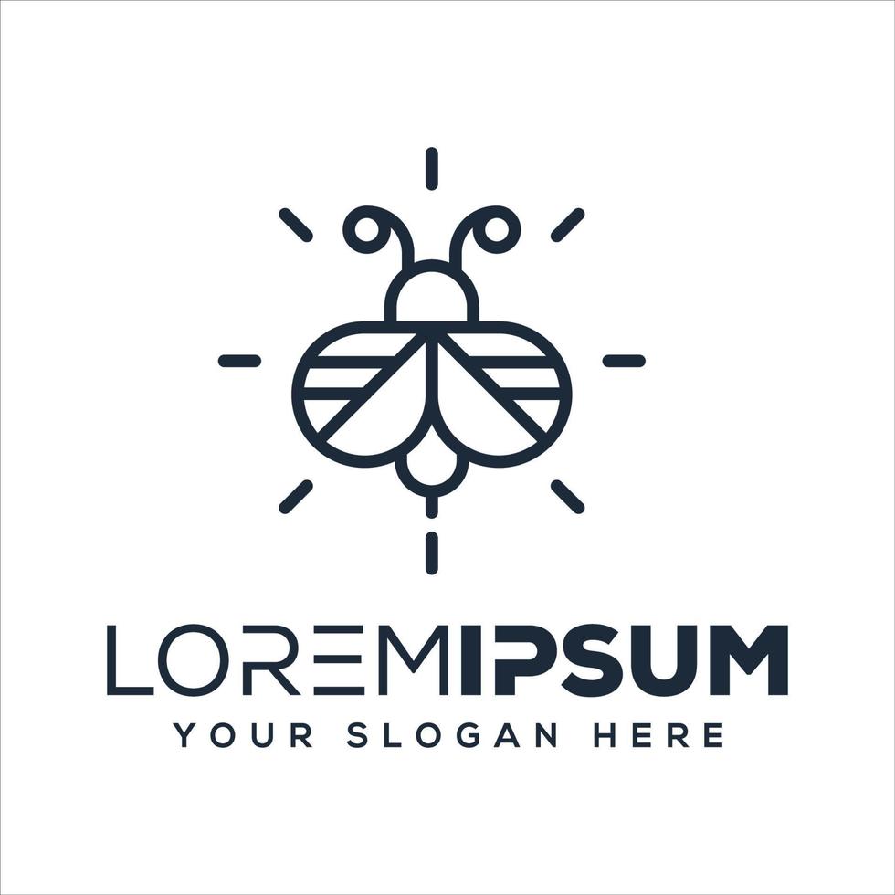 abstract wasp logo template vector