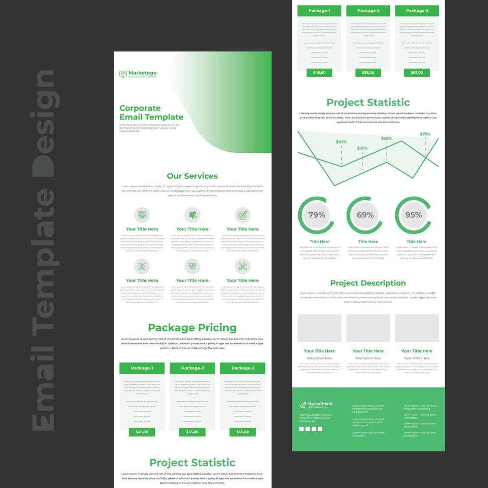 Latest Email Marketing Template Design vector