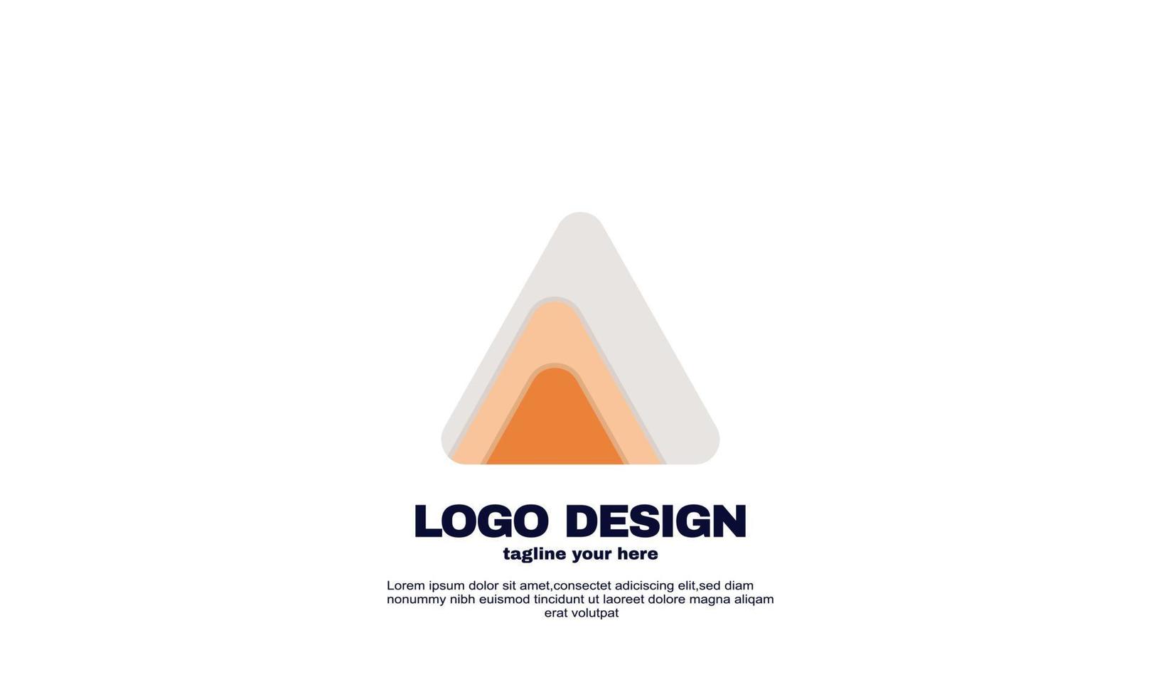abstract simple eye catching brand identity corporate company and business logo design vector